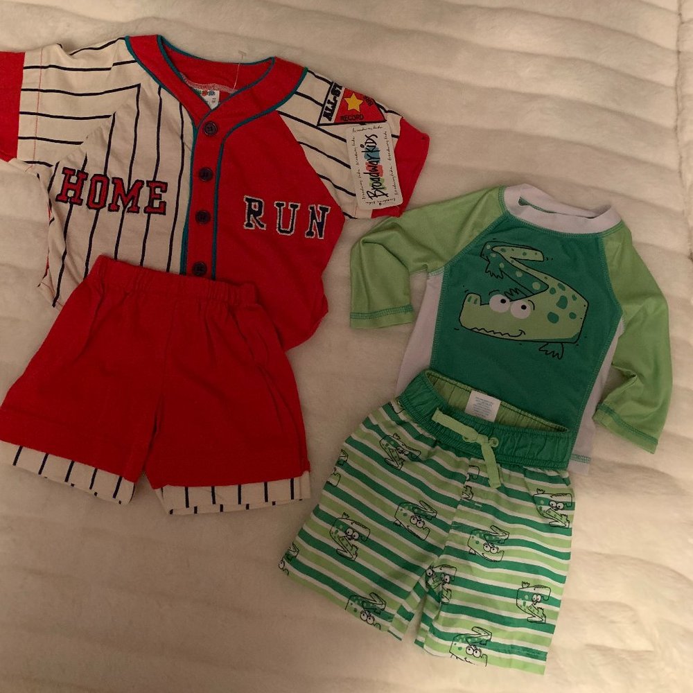 4 piece outfit /swim suit for boys